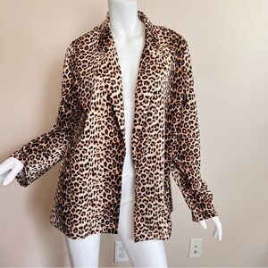 Andree By Unit Open Leopard Print Blazer